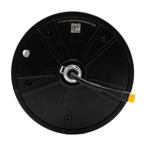 Moteur Wispeed T850 — face arrière du moyeu, axe et connecteur