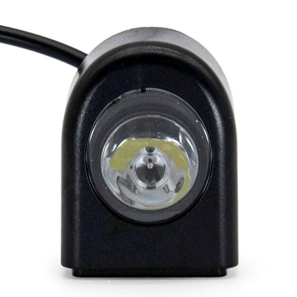 Phare avant Xiaomi M365 vu de face, LED unique et réflecteur Phare avant Xiaomi M365 vu de face, LED unique et réflecteur