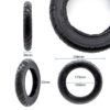 Cotes du pneu 10 × 2 étroit : 254 mm de diamètre, 34 mm de large, flanc de 29 mm