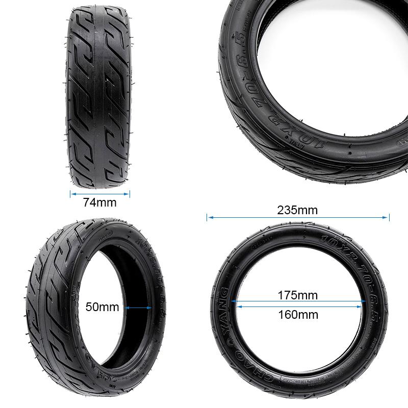 Pneu tubeless 10 × 2,7-6,5 route — vue 3 : le seul à profil routier