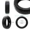 Pneu tubeless 10 x 2,70-6,5 vu de face : sculpture à nervures fines