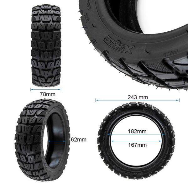 Pneu tubeless 10 × 2,75-6,5 tout-terrain, gel — vue 2 : gel, flanc de 62 mm