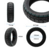Pneu tubeless 10 × 2,75-6,5 tout-terrain — vue 1 : RUNFLAT, liseré turquoise