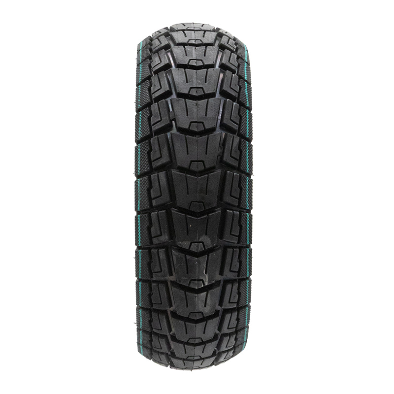 Pneu tubeless 10 × 2,75-6,5 tout-terrain — vue 3 : RUNFLAT, liseré turquoise