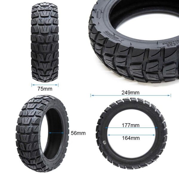 Pneu tubeless 10 × 2,75-6,5 tout-terrain — vue 4 : le plus grand du format, 249 mm