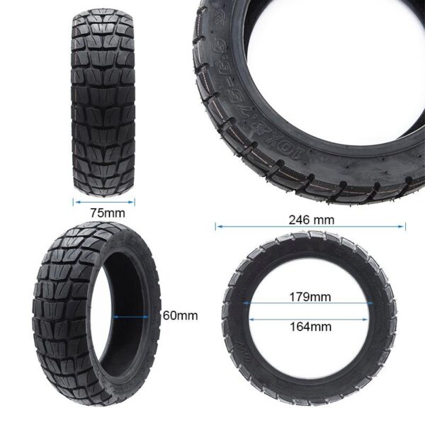 Pneu tubeless 10 × 2,75-6,5 tout-terrain — vue 3 : flanc de 60 mm