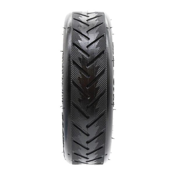 Pneu tubeless 8,5 × 2 vu de profil, sculpture fine et lamelles serrées