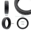 Cotes du pneu tubeless 8,5 × 2 : 215 mm de diamètre, 59 mm de large, flanc de 48 mm Cotes du pneu tubeless 8,5 × 2 : 215 mm de diamètre, 59 mm de large, flanc de 48 mm