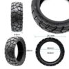 Pneu tubeless 80/50-6,5 tout-terrain — vue 3 : 81 mm de large, Ø 243 mm Pneu tubeless 80/50-6,5 tout-terrain — vue 3 : 81 mm de large, Ø 243 mm