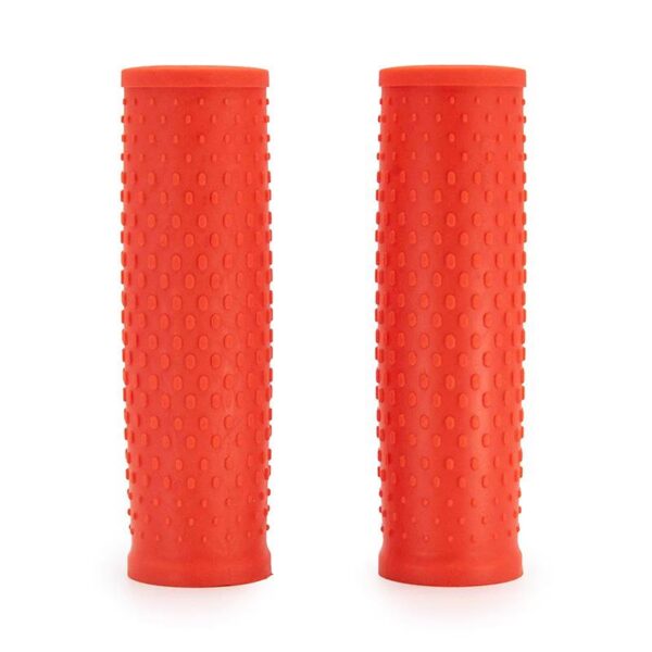 Paire de poignées en silicone rouges à picots pour trottinette Xiaomi M365