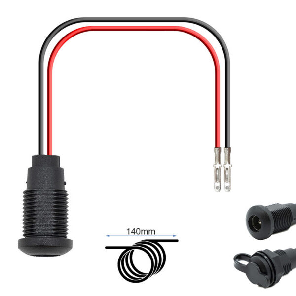 Port de charge Ecoxtrem M41 Tank complet : embase, câble de 140 mm à deux cosses plates, écrou et capuchon