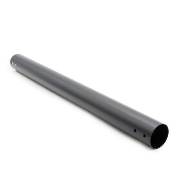 Potence Wispeed T850 — tube de direction noir vu en longueur, perçages visibles aux deux extrémités Potence Wispeed T850 — tube de direction noir vu en longueur, perçages visibles aux deux extrémités