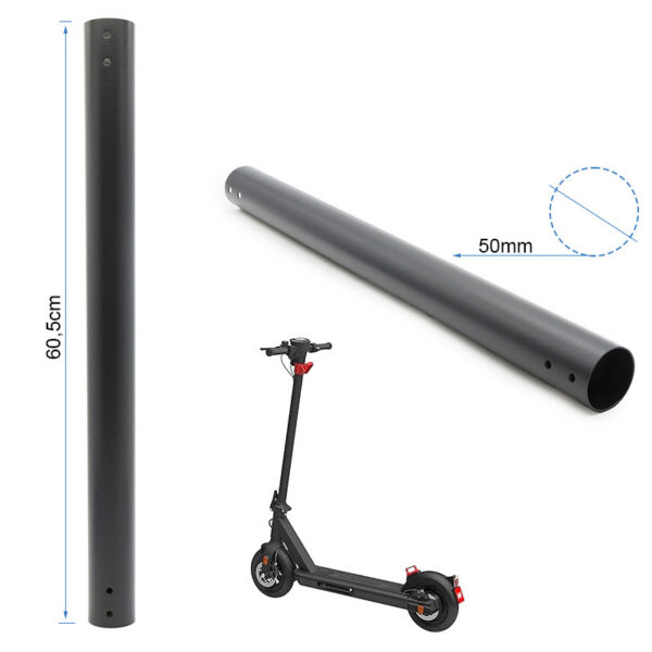 Potence Wispeed T850 — vue cotée, 60,5 cm de longueur et 50 mm de diamètre extérieur Potence Wispeed T850 — vue cotée, 60,5 cm de longueur et 50 mm de diamètre extérieur