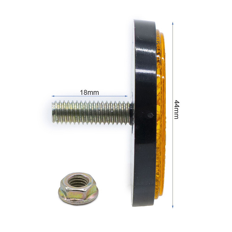 Réflecteur Ecoxtrem M41 Tank de profil, coté : 44 mm de diamètre et tige filetée de 18 mm