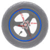 Roue avant vue de profil : 58 mm hors tout et 47 mm de biseau