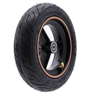 Roue avant complète 6,5 pouces UrbanGlide E-Cross et SmartGyro — liseré marron, pneu 10 × 2,70-6,5 monté