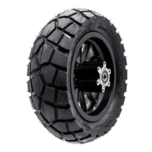 Roue avant de trottinette Kukirin G2 Pro 2024, jante aluminium à dix branches et pneu tout-terrain tubeless monté