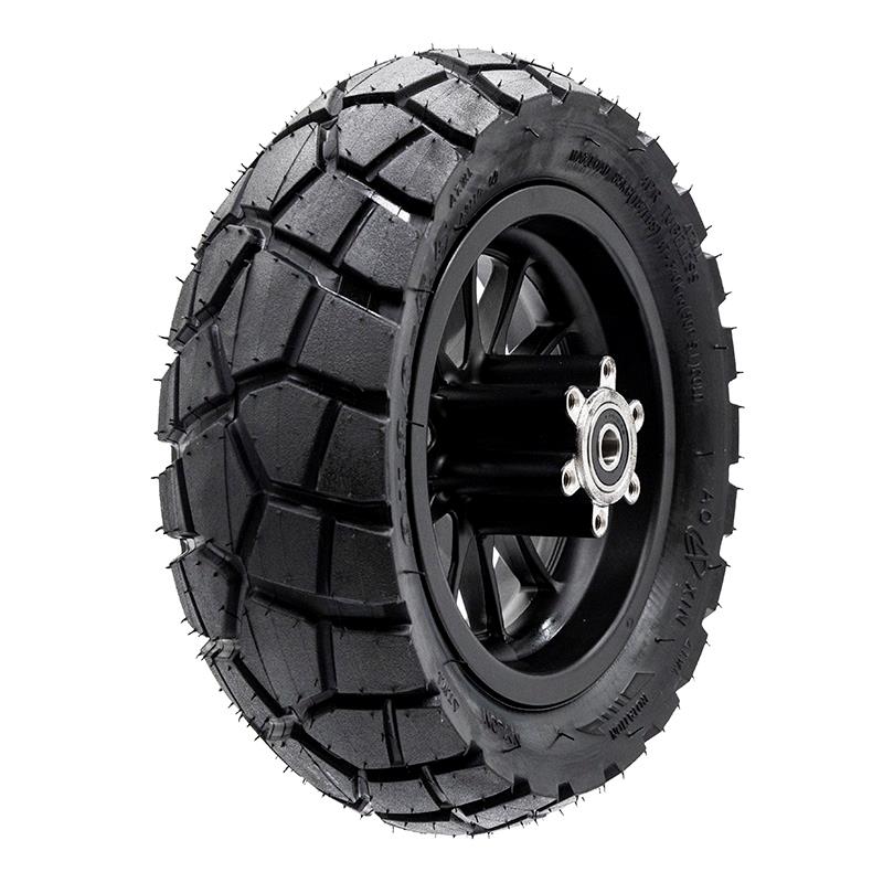Roue avant de trottinette Kukirin G2 Pro 2024, jante aluminium à dix branches et pneu tout-terrain tubeless monté