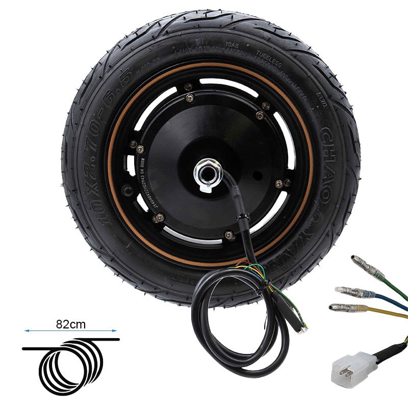 Roue motrice 800 W avec son câble de phases de 82 cm et ses connecteurs