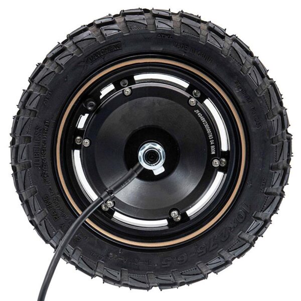Roue motrice 800 W vue de face, pneu tout-terrain à crampons 10 x 2,75-6,5 Roue motrice 800 W vue de face, pneu tout-terrain à crampons 10 x 2,75-6,5