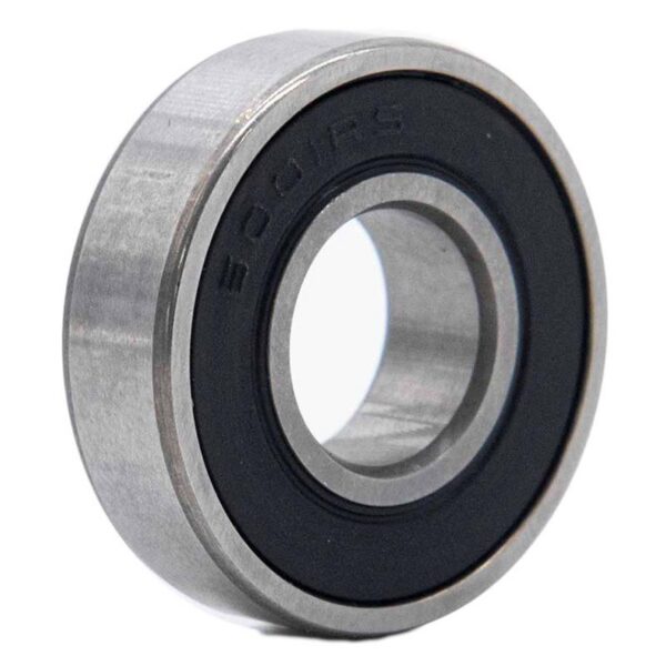 Roulement à billes 6001-2RS étanche 12 × 28 × 8 mm, vue de trois quarts