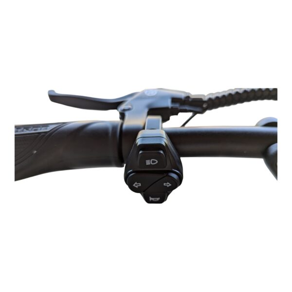 Commodo au guidon de la Rovoron R7 V2 : phare, clignotants et avertisseur sonore