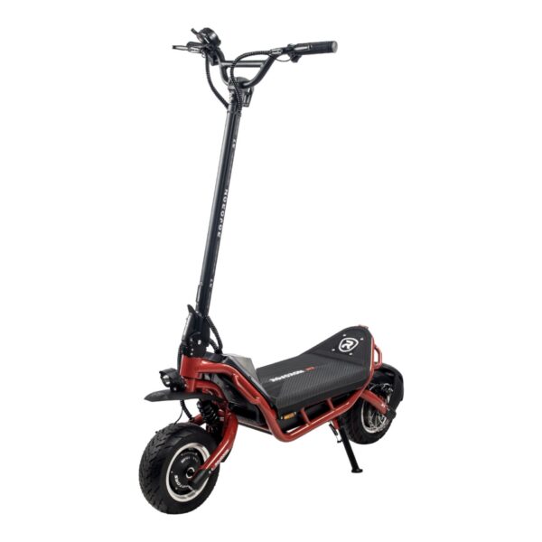 Rovoron R7 V2 rouge — châssis tubulaire et plateau, vue trois quarts avant