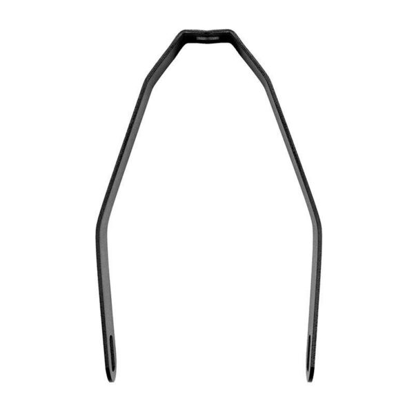 Arceau métallique noir du support de garde-boue vu de face Arceau métallique noir du support de garde-boue vu de face