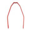 Arceau métallique rouge du support de garde-boue vu de face Arceau métallique rouge du support de garde-boue vu de face