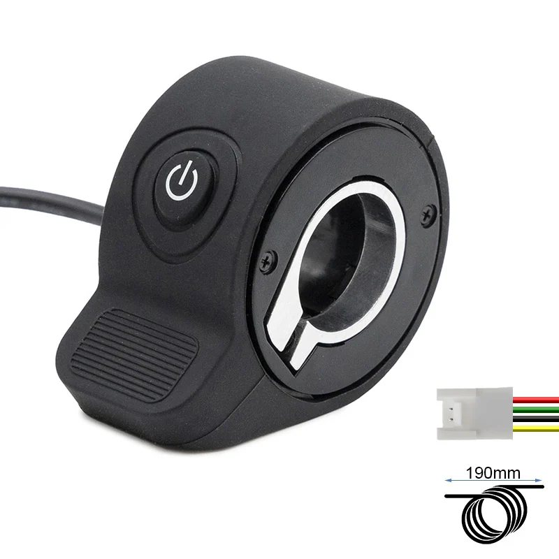 Accélérateur au pouce pour trottinette NAVEE, vu de trois quarts