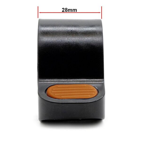 Accélérateur Ninebot série F et D vu de face, gâchette orange Accélérateur Ninebot série F et D vu de face, gâchette orange