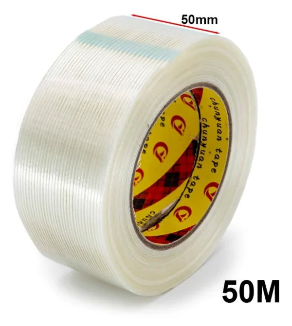 Rouleau de ruban adhésif à fils de verre de 50 mm