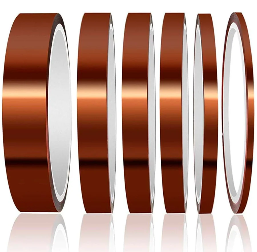 Rouleaux de ruban Kapton de plusieurs largeurs