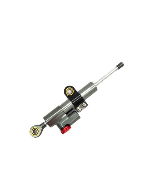 Amortisseur de direction Dualtron, corps aluminium, tige chromée et rotules aux deux extrémités Amortisseur de direction Dualtron, corps aluminium, tige chromée et rotules aux deux extrémités