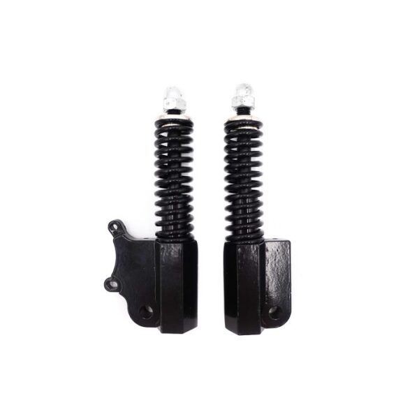 Paire d'amortisseurs de suspension avant pour trottinette, ressort noir sur corps métal