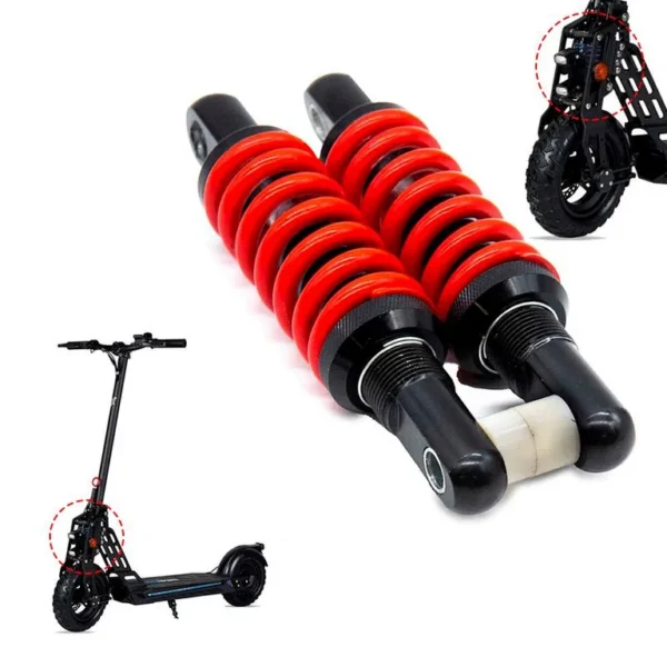 Corps hydraulique et tige d'un amortisseur Ecoxtrem Bison à ressort rouge