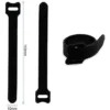 Attaches velcro noires de 10 × 110 mm avec leur passant