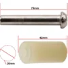 Plan coté : axe de 79 mm, entretoise de 42 mm de long et 20 mm de diamètre.