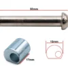 Plan coté : axe de 50 mm, entretoise de 17 mm de long et 15 mm de section