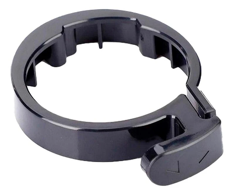 Bague de rétention du levier de pliage, anneau noir ouvert avec ergot marqué de deux triangles