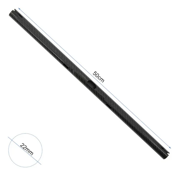 Plan cote de la barre de guidon carbone : 50 cm de largeur totale et tube de 22 mm de diametre Plan cote de la barre de guidon carbone : 50 cm de largeur totale et tube de 22 mm de diametre