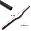 Plan cote de la barre de guidon cintree : 58,5 cm de largeur totale et tube de 22 mm de diametre Plan cote de la barre de guidon cintree : 58,5 cm de largeur totale et tube de 22 mm de diametre