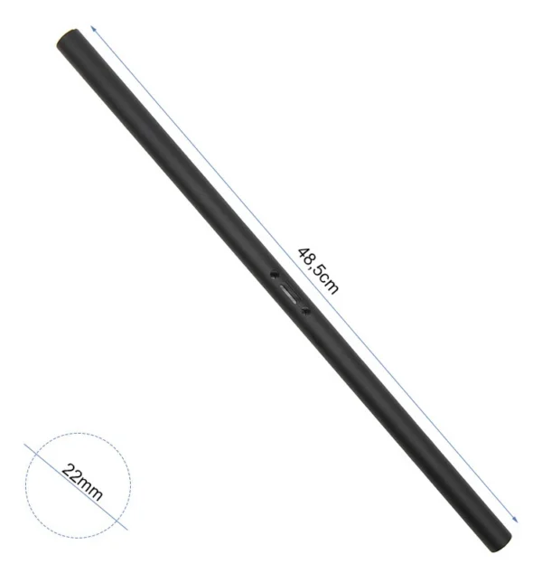 Plan coté de la barre : 48,5 cm de long et 22 mm de diamètre Plan coté de la barre : 48,5 cm de long et 22 mm de diamètre