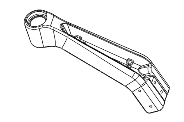 Base du bras de pliage Dualtron Thunder 2 — vue technique du fabricant