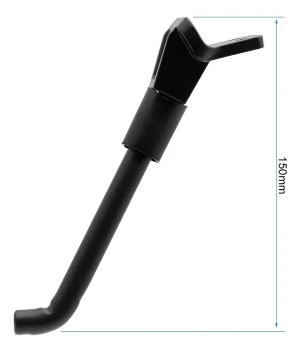 Béquille de 178 mm dépliée en appui, cote de 150 mm de hauteur Béquille de 178 mm dépliée en appui, cote de 150 mm de hauteur