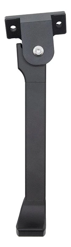 Vue de face de la platine coudée et de sa vis d'articulation centrale