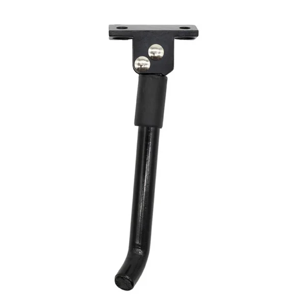 Béquille latérale Kukirin G4 dépliée, platine de fixation à deux trous Béquille latérale Kukirin G4 dépliée, platine de fixation à deux trous