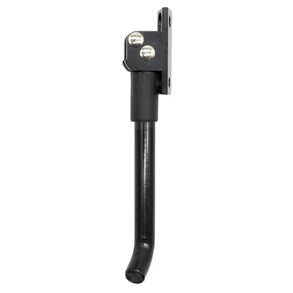 Béquille latérale Kukirin G4 vue de côté, articulation et ressort de rappel Béquille latérale Kukirin G4 vue de côté, articulation et ressort de rappel