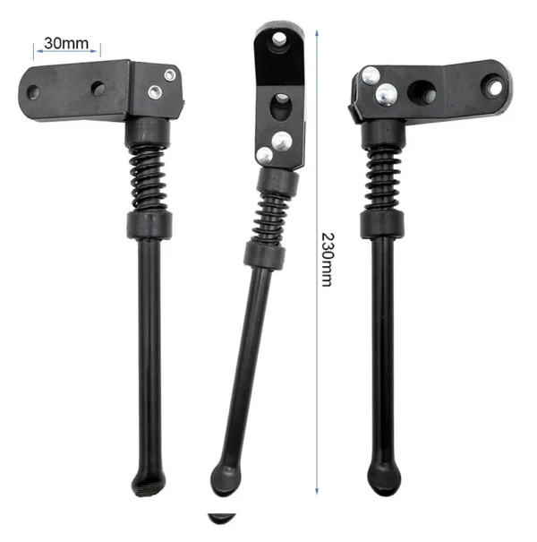 Trois vues cotées : 30 mm entre deux trous de la barrette et 230 mm de longueur totale