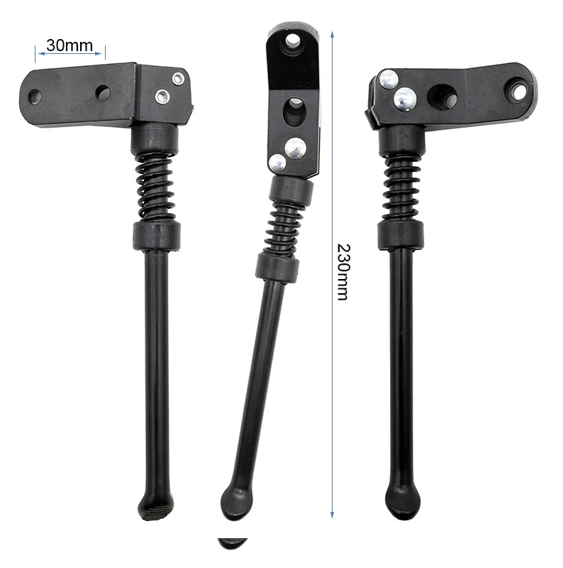 Trois vues cotées : 30 mm entre deux trous de la barrette et 230 mm de longueur totale